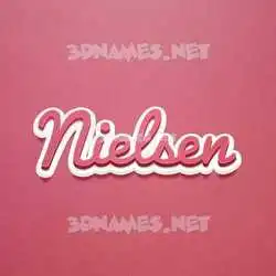 nielsen in Red Scribble style - 3D name wallpaper