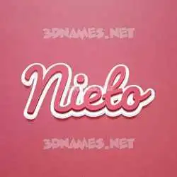 nieto in Red Scribble style - 3D name wallpaper