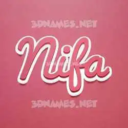 nifa in Red Scribble style - 3D name wallpaper