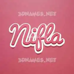 nifla in Red Scribble style - 3D name wallpaper