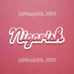 nigarish in Red Scribble style - 3D name wallpaper
