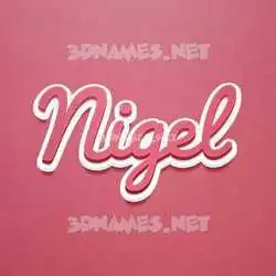 nigel in Red Scribble style - 3D name wallpaper