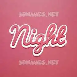 night in Red Scribble style - 3D name wallpaper
