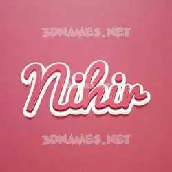 nihir in Red Scribble style - 3D name wallpaper