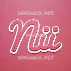 nii in Red Scribble style - 3D name wallpaper