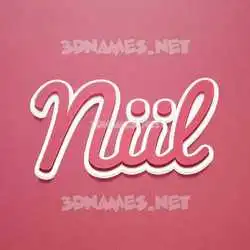 niil in Red Scribble style - 3D name wallpaper