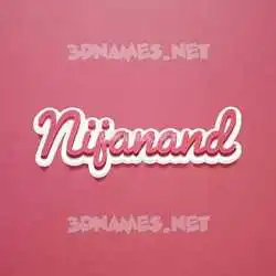 nijanand in Red Scribble style - 3D name wallpaper