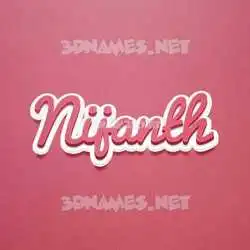 nijanth in Red Scribble style - 3D name wallpaper