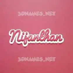 nijanthan in Red Scribble style - 3D name wallpaper