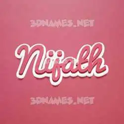 nijath in Red Scribble style - 3D name wallpaper