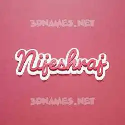 nijeshraj in Red Scribble style - 3D name wallpaper