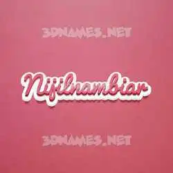 nijilnambiar in Red Scribble style - 3D name wallpaper