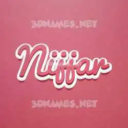 nijjar in Red Scribble style - 3D name wallpaper