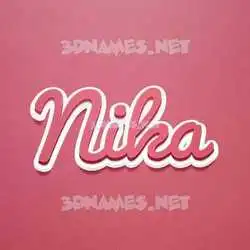 nika in Red Scribble style - 3D name wallpaper