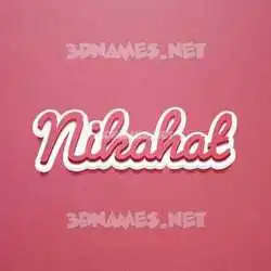 nikahat in Red Scribble style - 3D name wallpaper