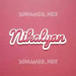 nikalyan in Red Scribble style - 3D name wallpaper