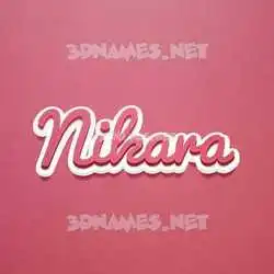 nikara in Red Scribble style - 3D name wallpaper
