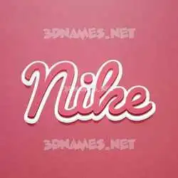 nike in Red Scribble style - 3D name wallpaper