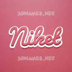 niket in Red Scribble style - 3D name wallpaper