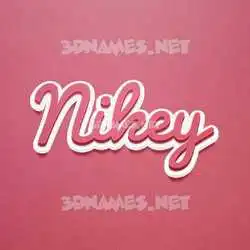 nikey in Red Scribble style - 3D name wallpaper