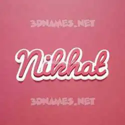 nikhat in Red Scribble style - 3D name wallpaper