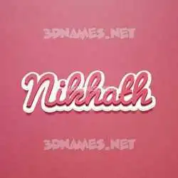 nikhath in Red Scribble style - 3D name wallpaper