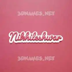 nikhileshwar in Red Scribble style - 3D name wallpaper