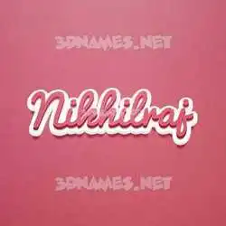 nikhilraj in Red Scribble style - 3D name wallpaper
