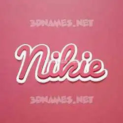 nikie in Red Scribble style - 3D name wallpaper