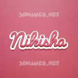 nikisha in Red Scribble style - 3D name wallpaper