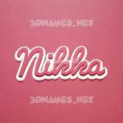 nikka in Red Scribble style - 3D name wallpaper
