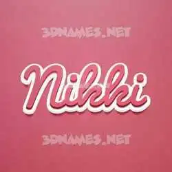 nikki in Red Scribble style - 3D name wallpaper