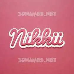 nikkii in Red Scribble style - 3D name wallpaper