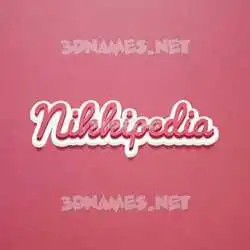 nikkipedia in Red Scribble style - 3D name wallpaper