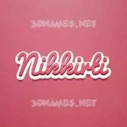 nikkirti in Red Scribble style - 3D name wallpaper
