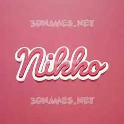 nikko in Red Scribble style - 3D name wallpaper