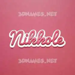 nikkole in Red Scribble style - 3D name wallpaper