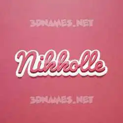 nikkolle in Red Scribble style - 3D name wallpaper