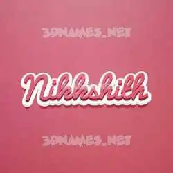 nikkshith in Red Scribble style - 3D name wallpaper