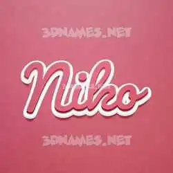 niko in Red Scribble style - 3D name wallpaper