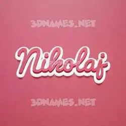 nikolaj in Red Scribble style - 3D name wallpaper