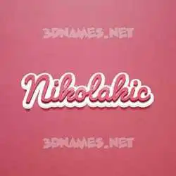 nikolakic in Red Scribble style - 3D name wallpaper
