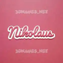 nikolaus in Red Scribble style - 3D name wallpaper