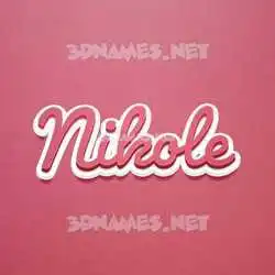 nikole in Red Scribble style - 3D name wallpaper