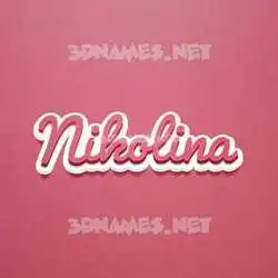 nikolina in Red Scribble style - 3D name wallpaper