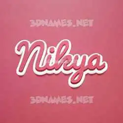 nikya in Red Scribble style - 3D name wallpaper
