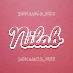 nilab in Red Scribble style - 3D name wallpaper