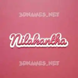 nilakantha in Red Scribble style - 3D name wallpaper