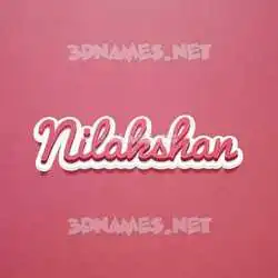 nilakshan in Red Scribble style - 3D name wallpaper