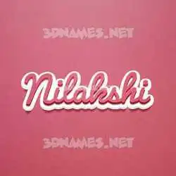 nilakshi in Red Scribble style - 3D name wallpaper